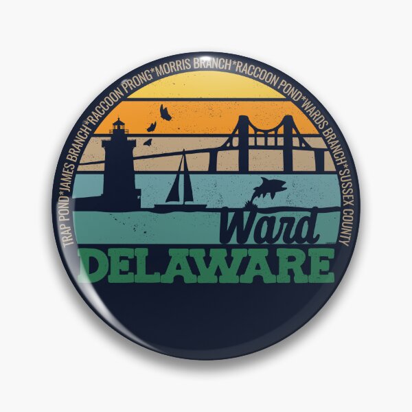 Item preview, Ward Delaware Retro Sunset Local Pride Logo  designed and sold by CRHPOD20.