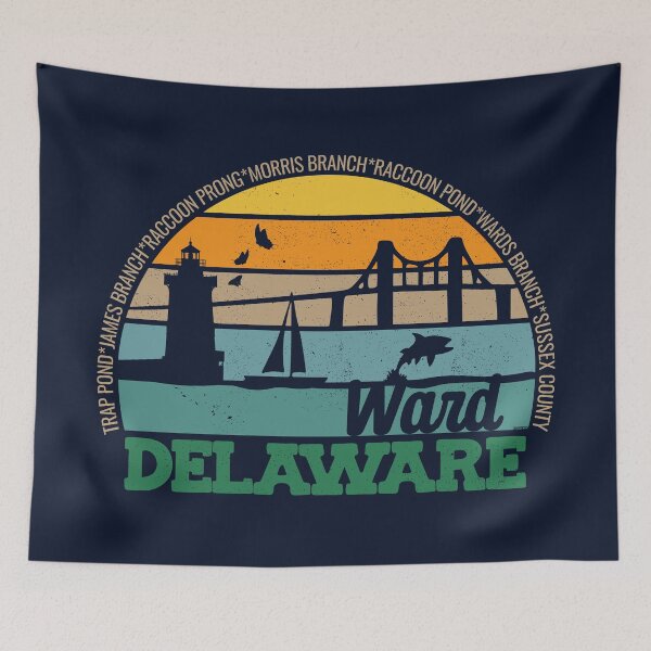 Item preview, Ward Delaware Retro Sunset Local Pride Logo  designed and sold by CRHPOD20.