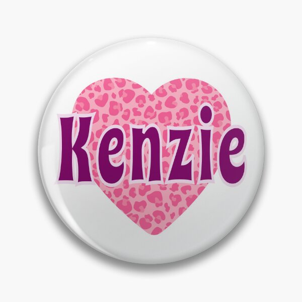 Item preview, Kenzie Name Pink Leopard Heart  designed and sold by Jeallan Designs.