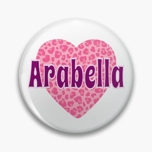 Item preview, Arabella Name Pink Leopard Heart  designed and sold by Jeallan Designs.