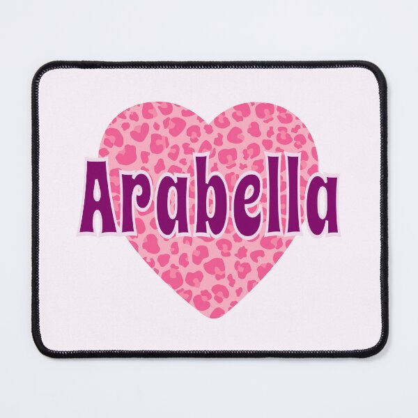 Item preview, Arabella Name Pink Leopard Heart designed and sold by Jeallan Designs.