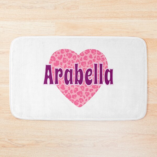 Item preview, Arabella Name Pink Leopard Heart  designed and sold by Jeallan Designs.