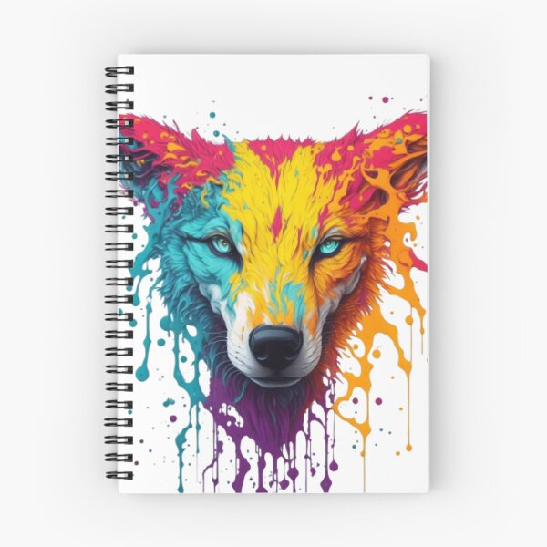 Item preview, Paint Dripping Colorful Wolf Art designed and sold by Healio2.