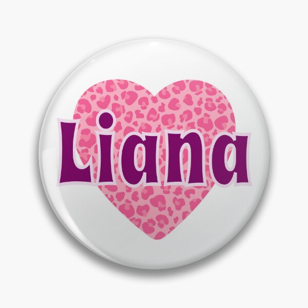 Item preview, Liana Name Pink Leopard Heart  designed and sold by Jeallan Designs.