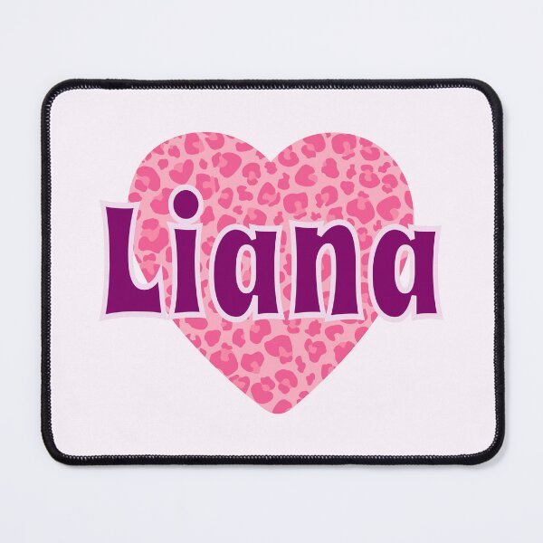 Item preview, Liana Name Pink Leopard Heart designed and sold by Jeallan Designs.