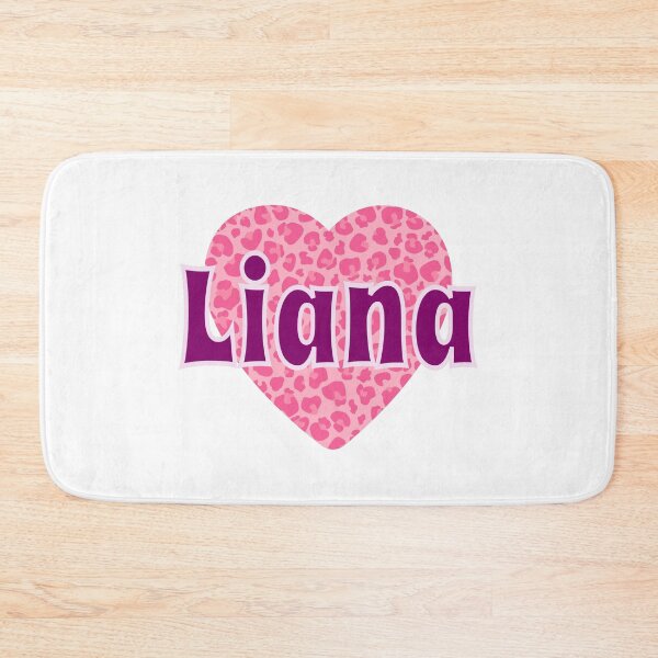 Item preview, Liana Name Pink Leopard Heart  designed and sold by Jeallan Designs.