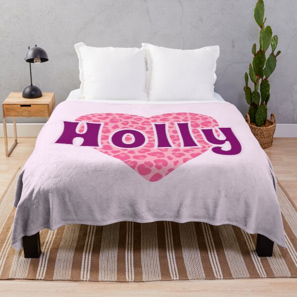 Item preview, Holly Name Pink Leopard Heart  designed and sold by Jeallan Designs.