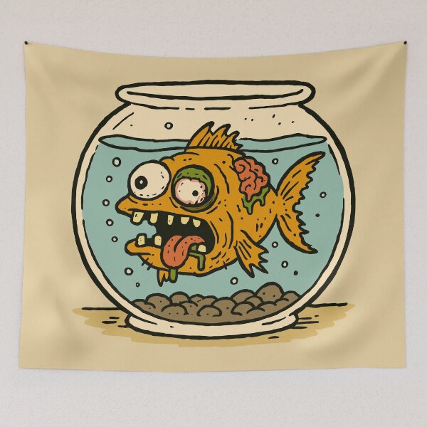 Item preview, Zombie Goldfish in a Fishbowl designed and sold by Ghost on Toast.