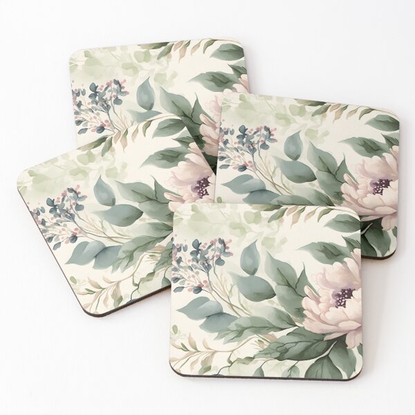 Item preview, Floral botanical watercolor wedding background designed and sold by dvoevnore.