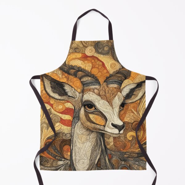 Item preview, A highly intricate and stylized antelope design with swirling patterns. designed and sold by HEMRO.