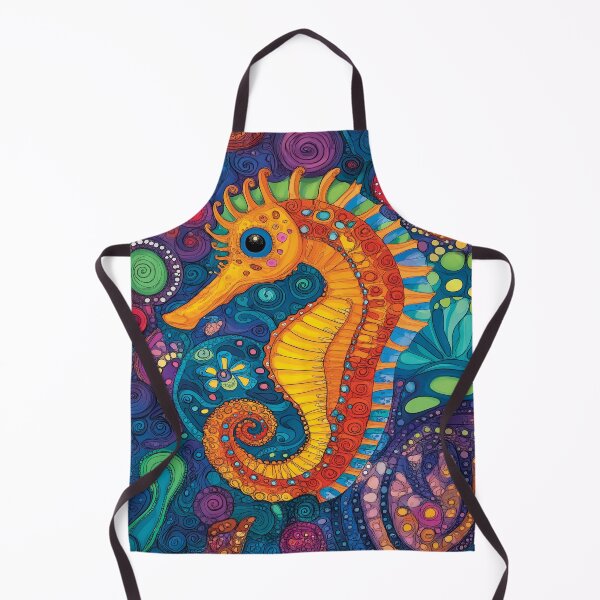 Item preview, A beautiful and complex design of a seahorse with intricate lines. designed and sold by HEMRO.