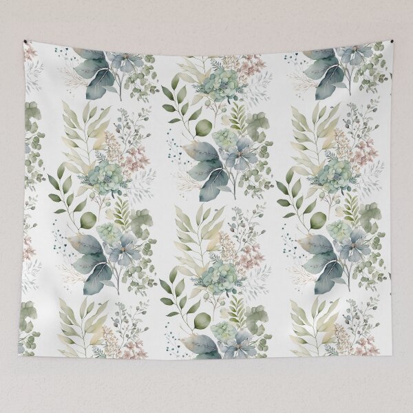 Item preview, Floral botanical watercolor wedding background designed and sold by dvoevnore.