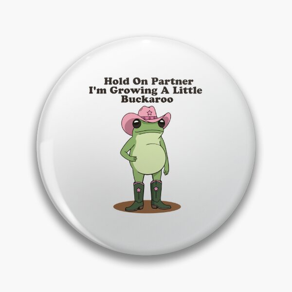 Item preview, Hold On Partner I'm Growing A Little Buckaroo  Funny Frog Pregnancy Pregnancy Announcement Frog Lovers  designed and sold by MotivaChic.