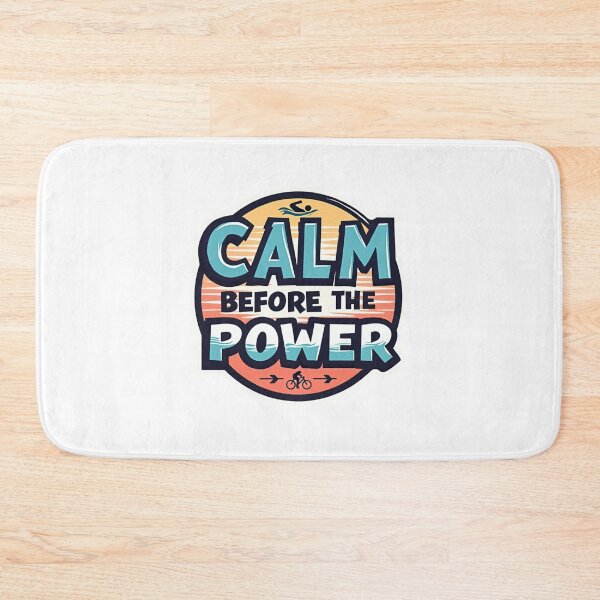 Item preview, CALM BEFORE THE POWER – Triathlon Motivation Sticker designed and sold by Triathlongram.