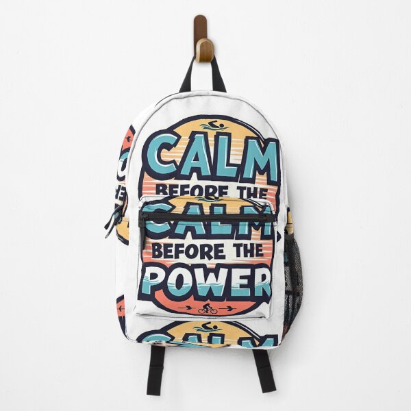 Item preview, CALM BEFORE THE POWER – Triathlon Motivation Sticker designed and sold by Triathlongram.