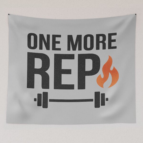 Item preview, One More Rep – Motivational Gym Fitness Quote designed and sold by ArthUpscale.