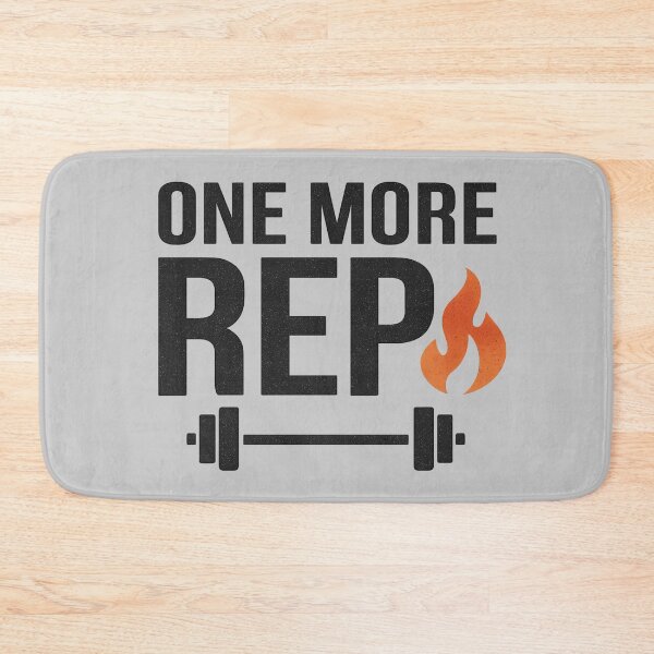 Item preview, One More Rep – Motivational Gym Fitness Quote designed and sold by ArthUpscale.