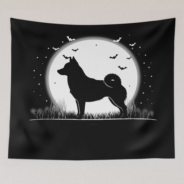 Item preview, Schipperke Dog – Halloween Moon Silhouette designed and sold by The Real Life Symphony.