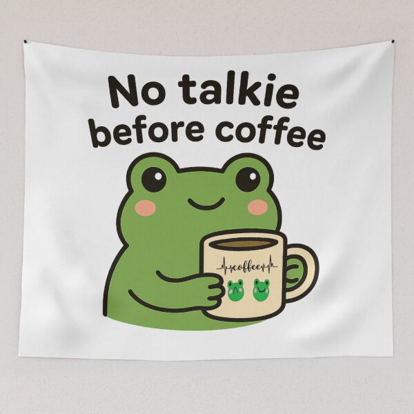 Item preview,  Cute Frog Coffee Mug | Funny "No Talkie Before Coffee" Design designed and sold by salehstore7.
