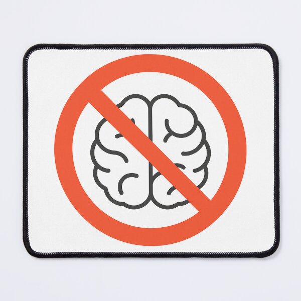 Item preview, No Brain Zone Warning designed and sold by Nuvijo.