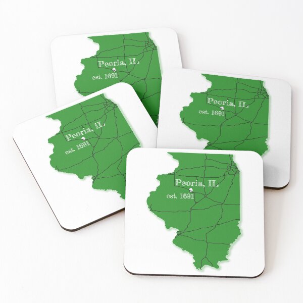 Item preview, Peoria, IL [Green] designed and sold by PhilbonianDezin.