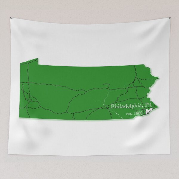 Item preview, Philadelphia, PA [Green] designed and sold by PhilbonianDezin.