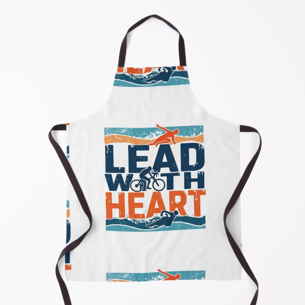 Item preview, LEAD WITH HEART – Inspirational Triathlon Sticker designed and sold by Triathlongram.