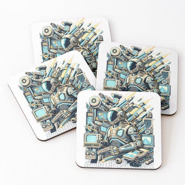 Item preview, Retro Futurism Robot Surrounded by Technology designed and sold by SholoStudio.