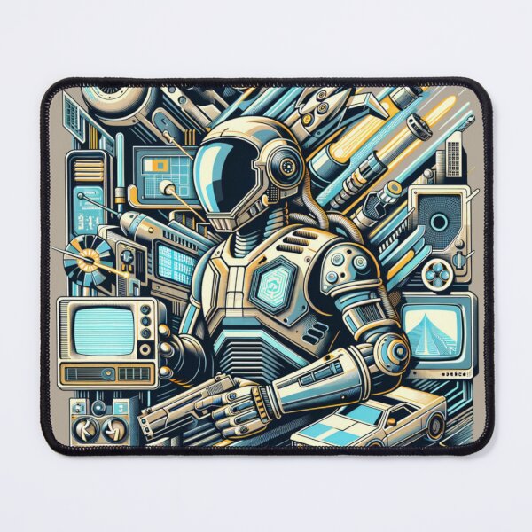 Item preview, Retro Futurism Robot Surrounded by Technology designed and sold by SholoStudio.