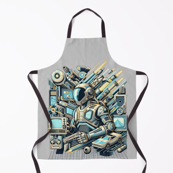 Item preview, Retro Futurism Robot Surrounded by Technology designed and sold by SholoStudio.