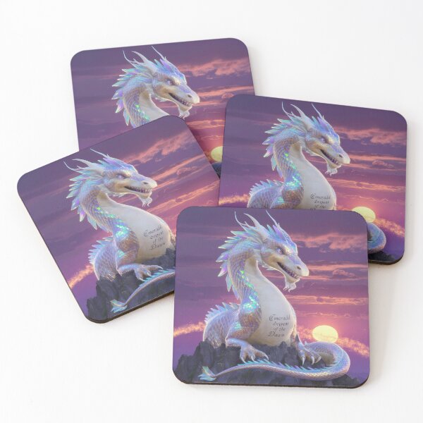 Item preview,  pink emerald fantasy dragon with horns and flakes,Legendary Animals,dragon art,Legendary dragon designed and sold by Expressions-Sel.