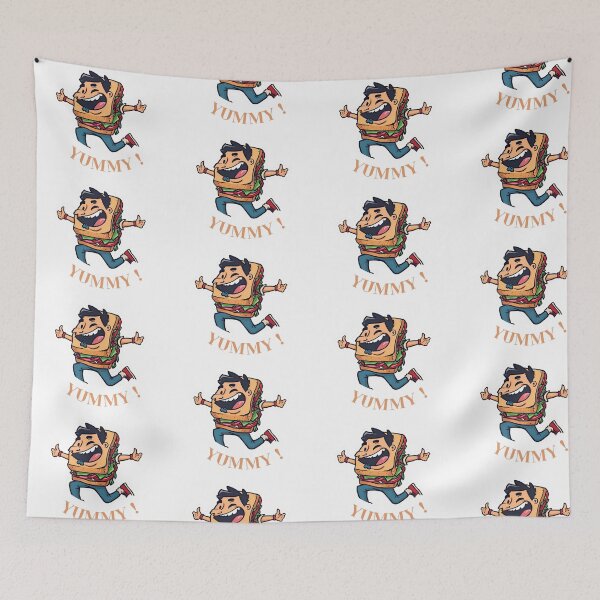 Item preview, Sandwich Guy Sticker – Funny Yummy Cartoon Food Design designed and sold by SassyArtist9006.