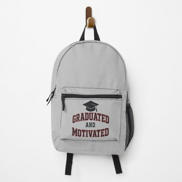 Item preview, Graduated and Motivated – Varsity Style Graduation Cap Design designed and sold by ArthUpscale.