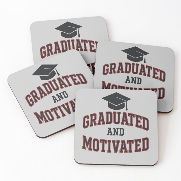 Item preview, Graduated and Motivated – Varsity Style Graduation Cap Design designed and sold by ArthUpscale.