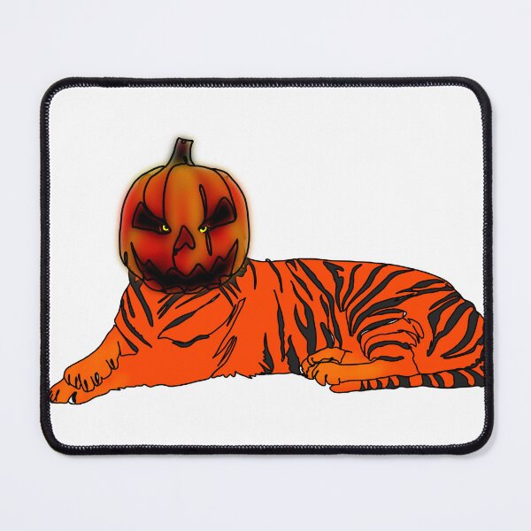 Item preview, Maple the Tiger in Jack-o’-Lantern Hat – animalzinhats designed and sold by Ashley’sAnimalz.