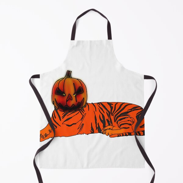 Item preview, Maple the Tiger in Jack-o’-Lantern Hat – animalzinhats designed and sold by Ashley’sAnimalz.