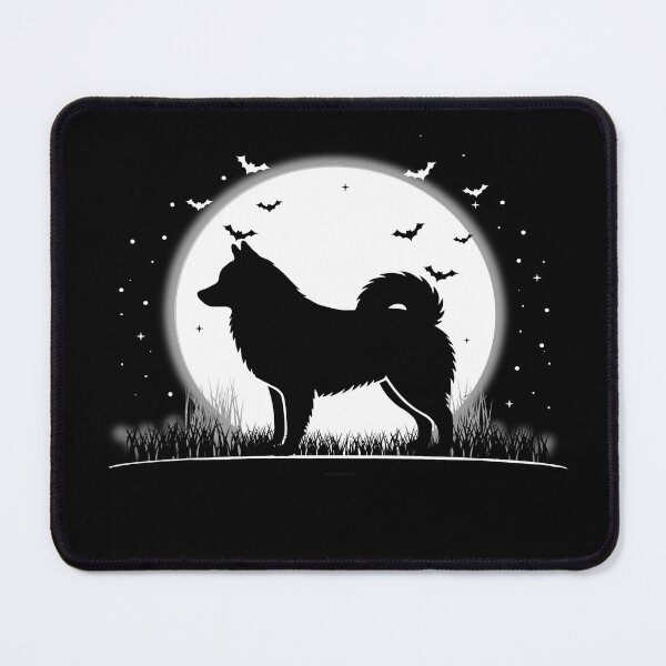 Item preview, Finnish Lapphund Dog – Halloween Moon Silhouette designed and sold by The Real Life Symphony.