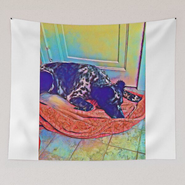 Item preview, Dog on a blanket designed and sold by Bobthebug.