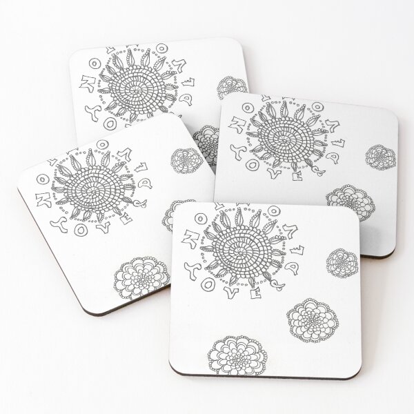 Item preview, Printable Love&Devotion Mandala and Flowers designed and sold by Aurora Artworks.