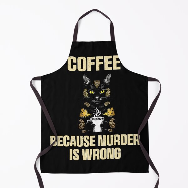 Item preview, Funny Coffee Cat – Because Murder Is Wrong designed and sold by Galaxi Tee.