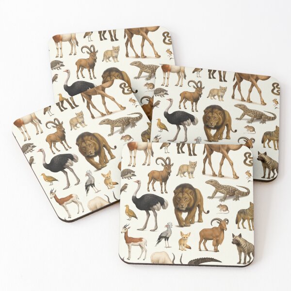 Item preview, Animals of the Sahara Desert Illustration Chart Wildlife designed and sold by kakarikihill.