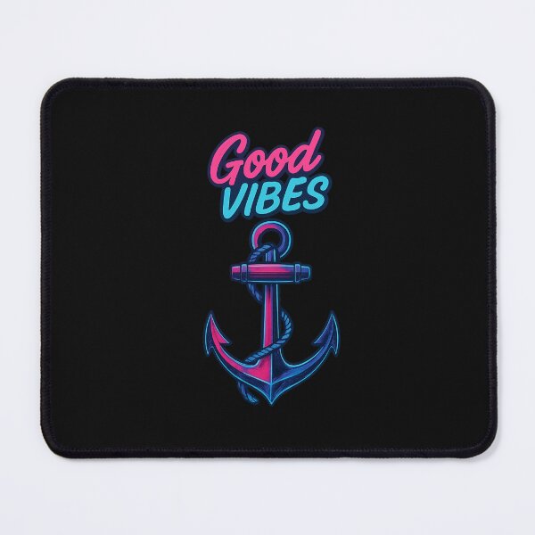 Item preview, Good Vibes Only – Retro Neon Anchor | Maritime 80s design designed and sold by Fies-und-Fein.