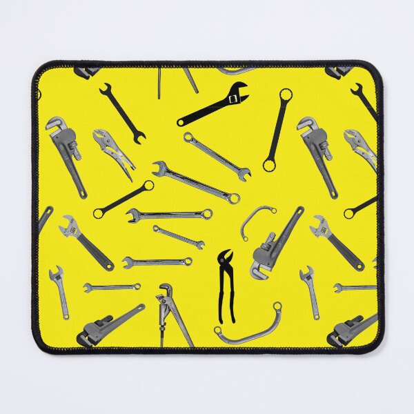 Item preview, Spanners and Wrenches on yellow background designed and sold by TerenceLacey.