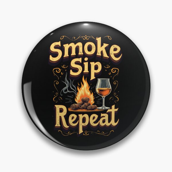 Item preview, Smoke, Sip, Repeat – Cigar and Whiskey Lover T-Shirt designed and sold by shadystitch.