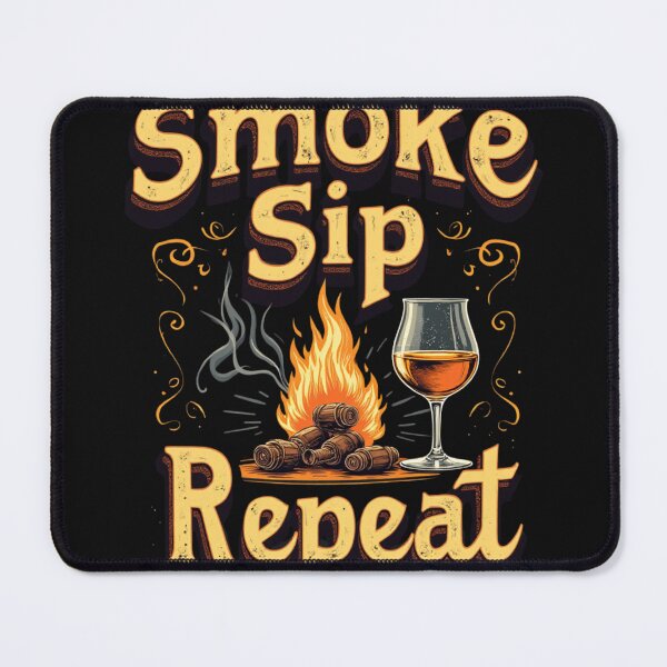 Item preview, Smoke, Sip, Repeat – Cigar and Whiskey Lover T-Shirt designed and sold by shadystitch.