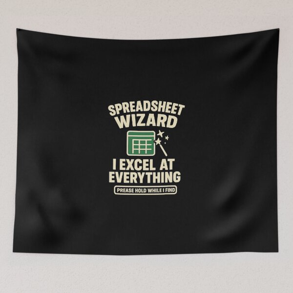 Item preview, Spreadsheet Wizard - I Excel at Everything Retro Tee designed and sold by Work Life Tees.