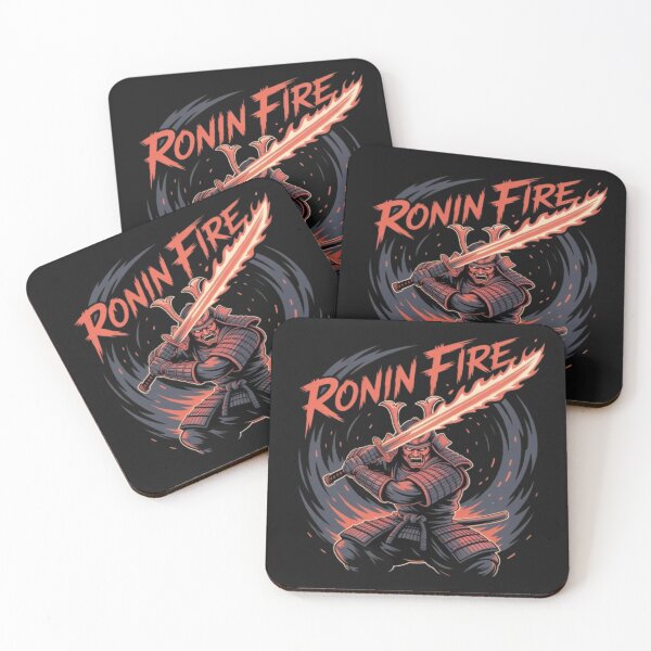 Item preview, Ronin Fire Samurai – Fierce Warrior with Flaming Katana designed and sold by dortmond.