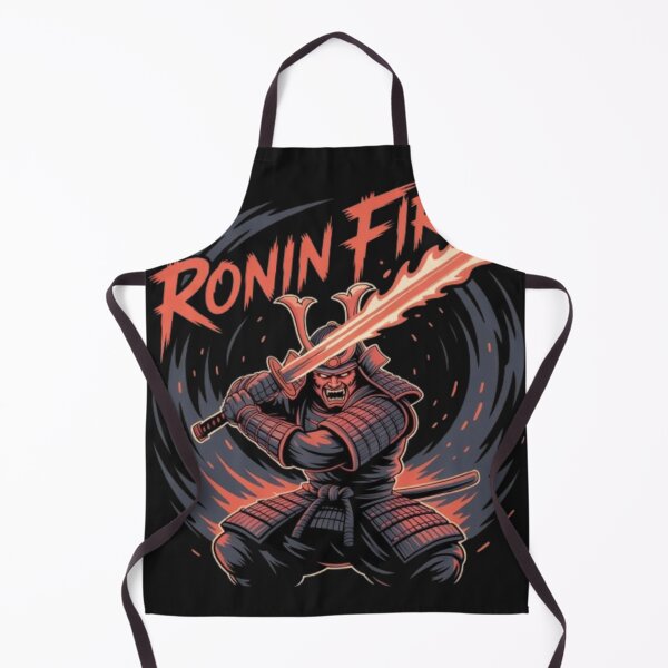 Item preview, Ronin Fire Samurai – Fierce Warrior with Flaming Katana designed and sold by dortmond.