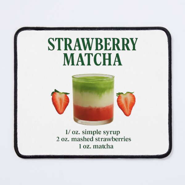 Item preview, Strawberry Matcha Latte Aesthetic Drink Recipe Vintage Style designed and sold by lucyjohnsn.