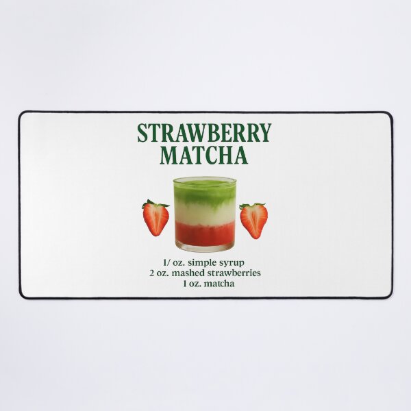 Item preview, Strawberry Matcha Latte Aesthetic Drink Recipe Vintage Style designed and sold by lucyjohnsn.